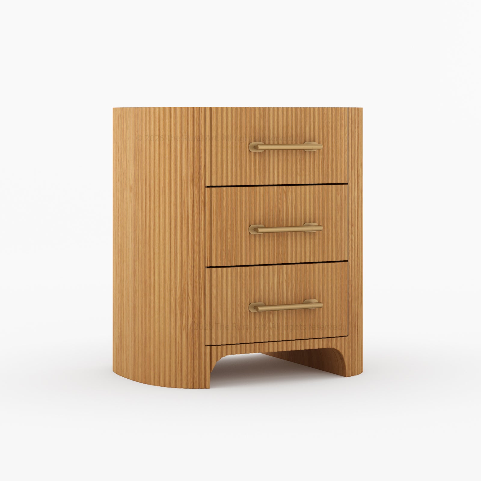 Bartow Modern Solid Wood Bedroom Set with Fluted Detailing