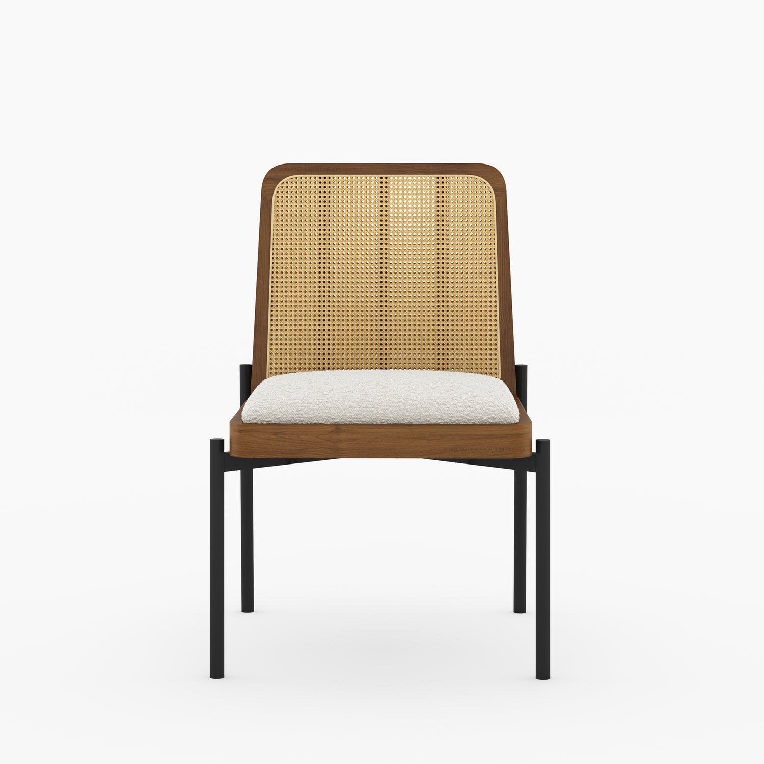 Ozark Modern Cane &amp; Metal Accent Dining Chair