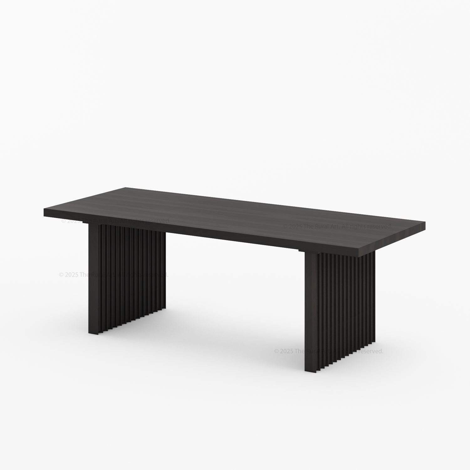 Montecito Noir Dining Table Set Solid Wood with Bench &amp; Chairs