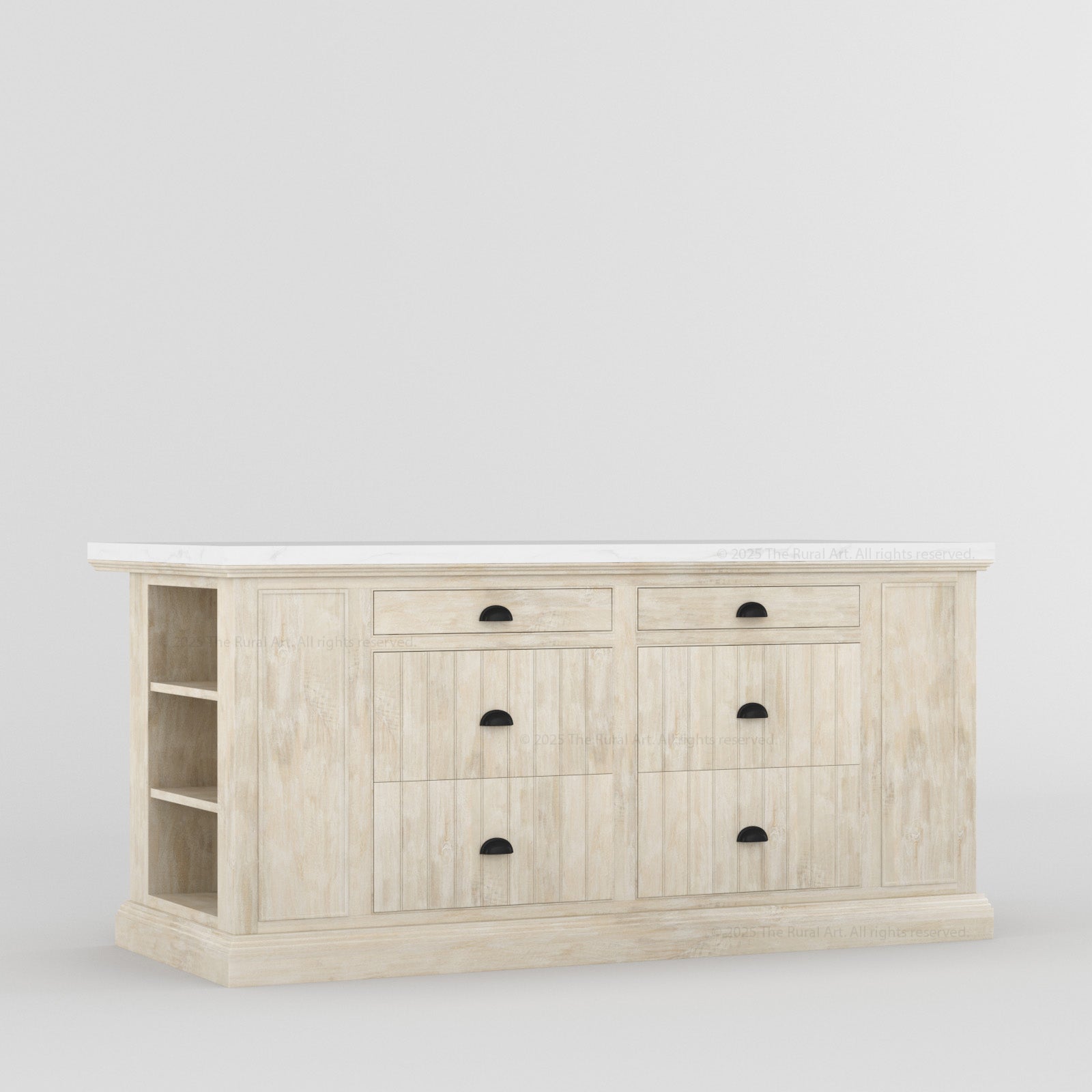 Chester Solid Wood Panelled Kitchen Island
