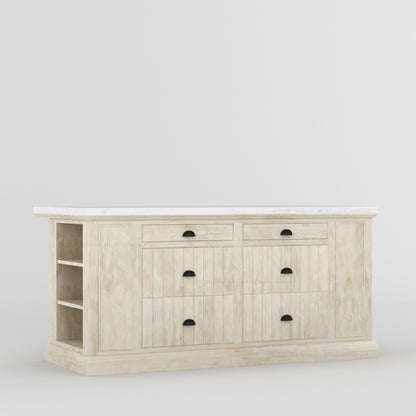 Chester Solid Wood Panelled Kitchen Island
