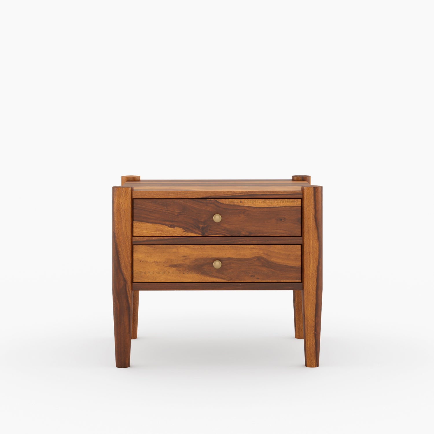 Searcy Rustic Minimalistic Solid Wood Nightstand