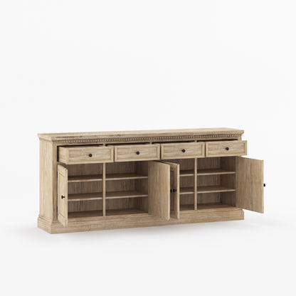 Crossett Solid Wood Sideboard Buffet in Weathered Drift Finish