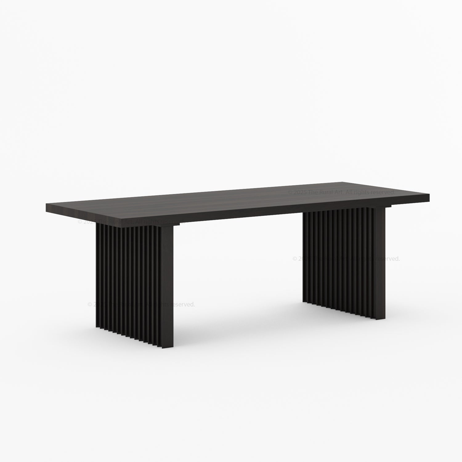 Montecito Noir Dining Table Set Solid Wood with Bench &amp; Chairs