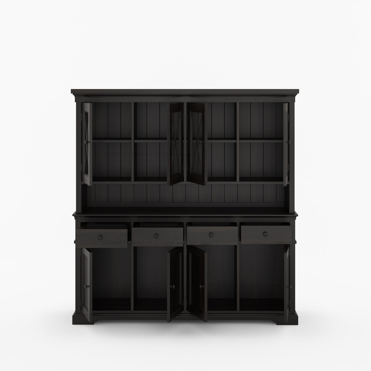 Sherman Solid Wood Buffet with Hutch China Display Cabinet