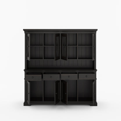 Sherman Solid Wood Buffet with Hutch China Display Cabinet