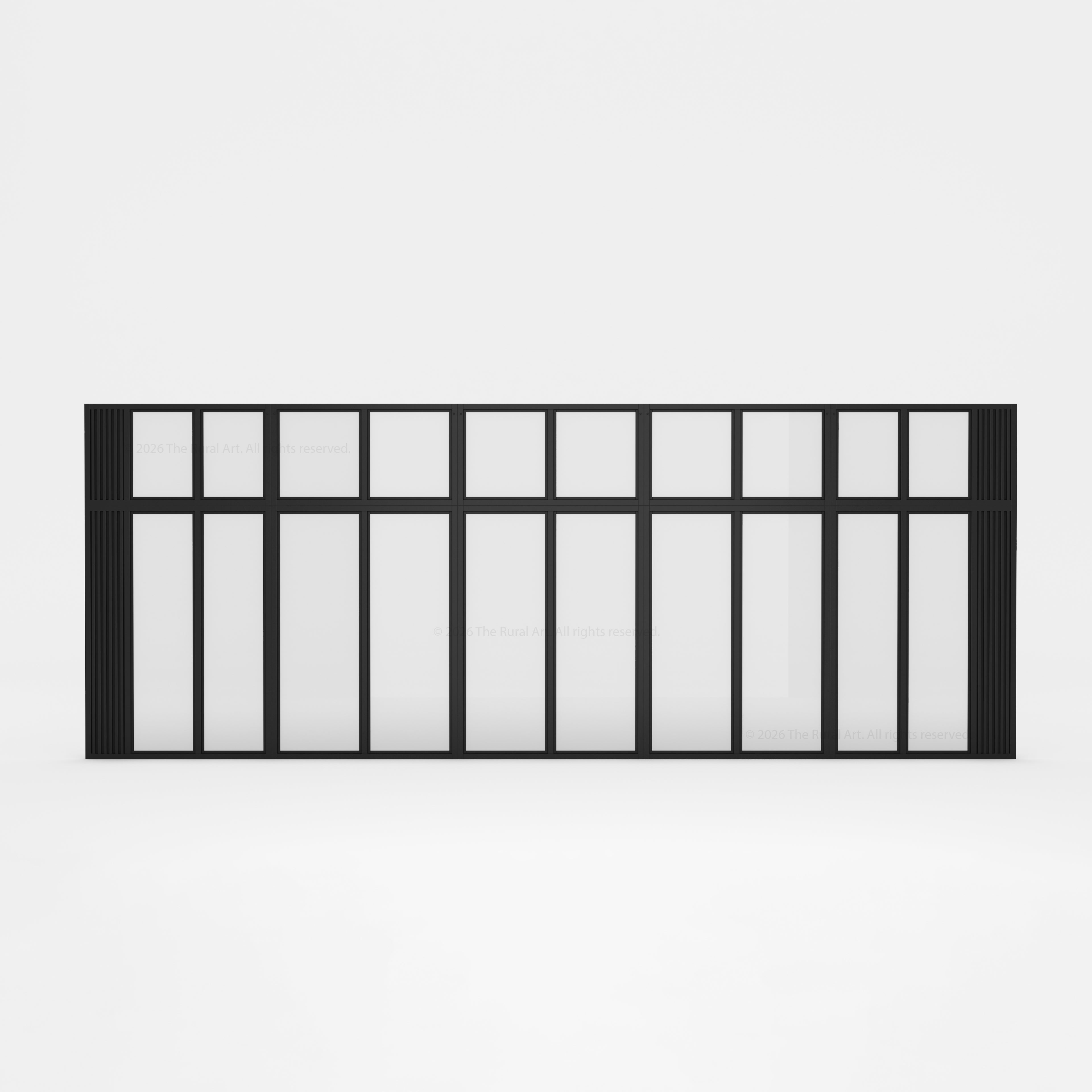 Boulder Estate Black Metal &amp; Glass Greenhouse