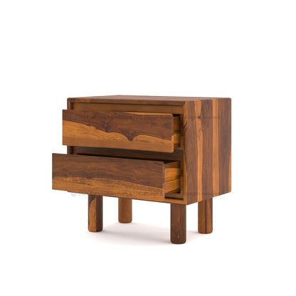 Carmel Premium Solid Indian Rosewood Nightstand With 2 Drawers