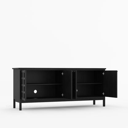 Manhattan Solid Wood Sideboard with Grid Panel Detailing