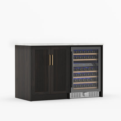 Fresno Modern Solid Wood Wine Bar Cabinet with Fridge Cutout