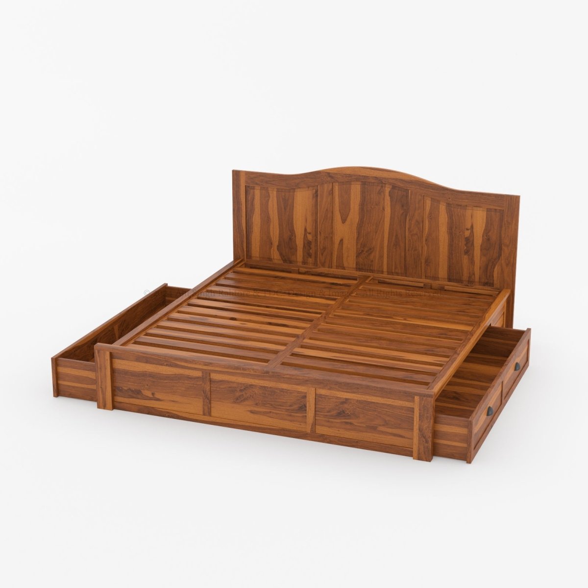 Glendale Grandeur Solid Wood Storage Bed with Headboard