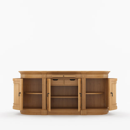 Goldfield Solid Wood Curved Sideboard Buffet Storage for Dining Room