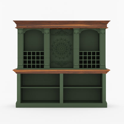 Napa Valley Grandeur Wine Bar Hutch and Counter