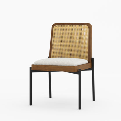 Ozark Modern Cane &amp; Metal Accent Dining Chair