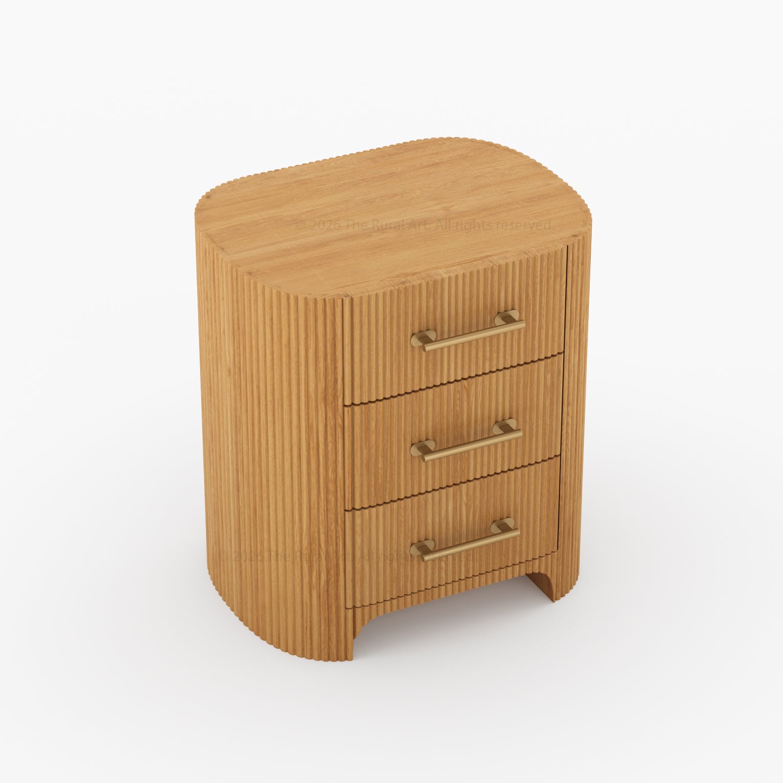 Bartow Modern Solid Wood Bedroom Set with Fluted Detailing