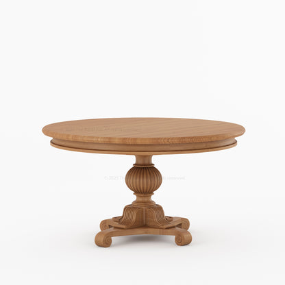 Phoenix Solid Wood Round Pedestal Dining Table