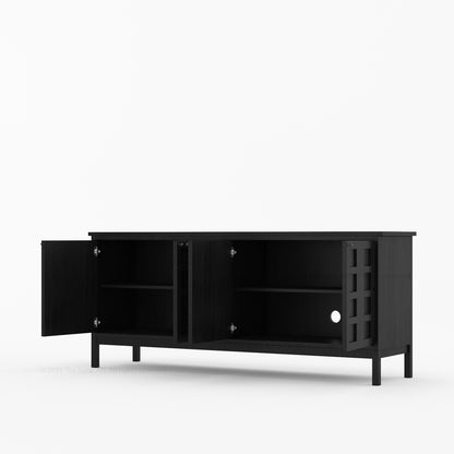 Manhattan Solid Wood Sideboard with Grid Panel Detailing