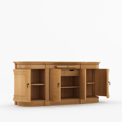 Goldfield Solid Wood Curved Sideboard Buffet Storage for Dining Room