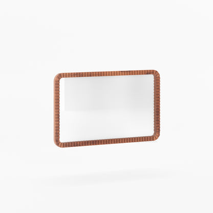 Lewes Fluted Wood Mirror | Framed Wall Mirror in Solid Wood