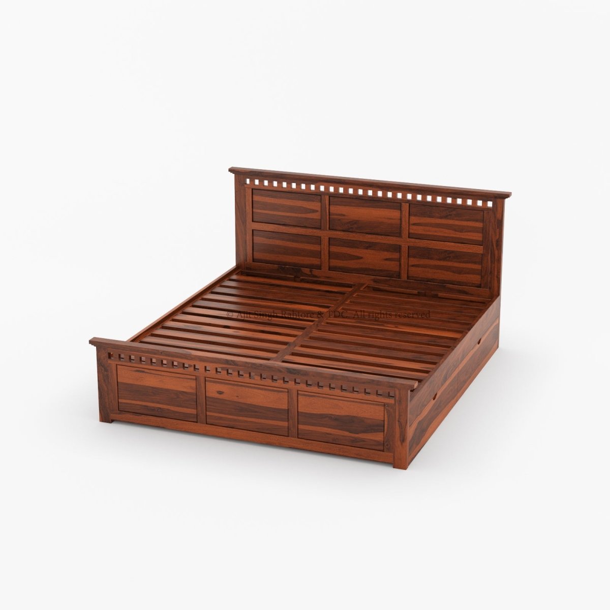 Alameda Solid Wood Storage Bed with Headboard