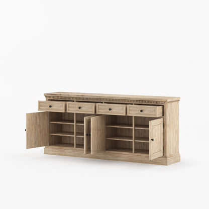 Crossett Solid Wood Sideboard Buffet in Weathered Drift Finish