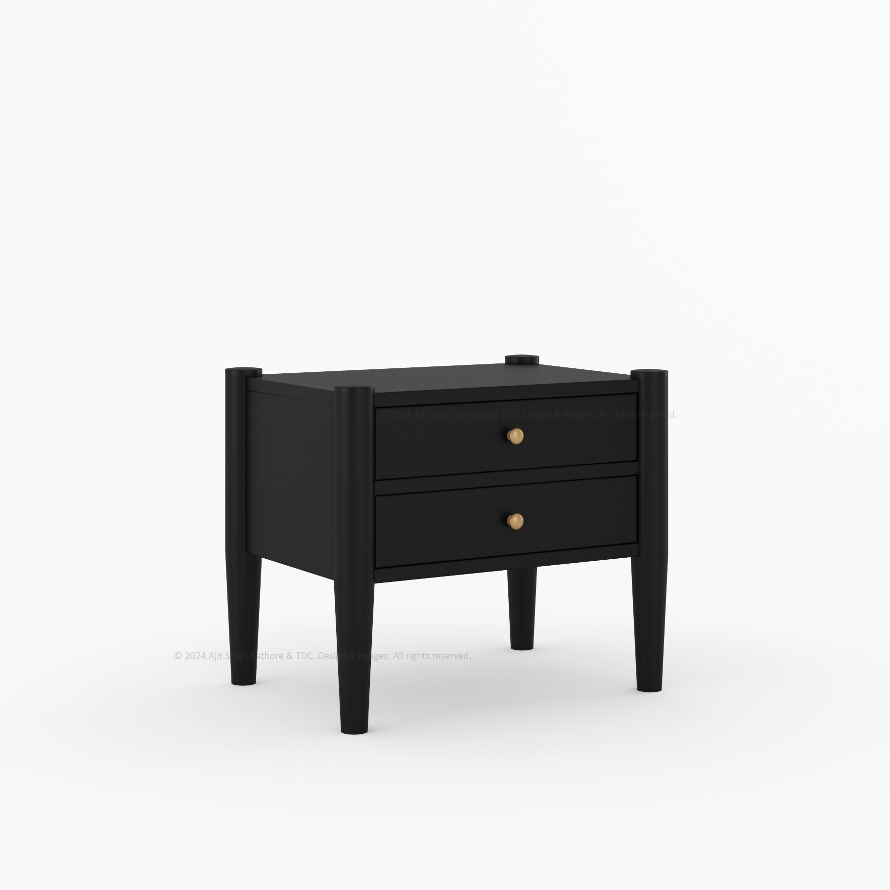 Searcy Rustic Minimalistic Solid Wood Nightstand