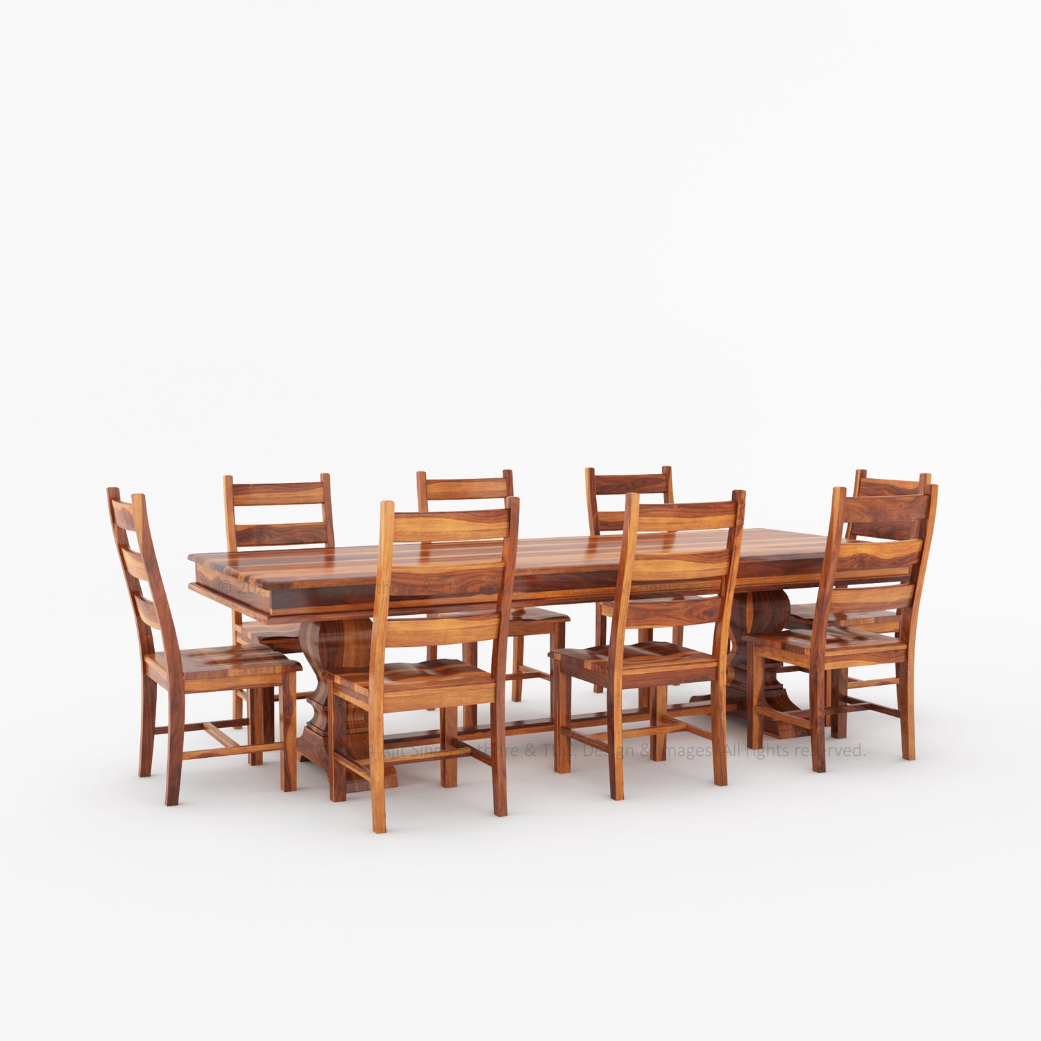 Sanford Solid Wood Rustic Dining Table and Chair Set