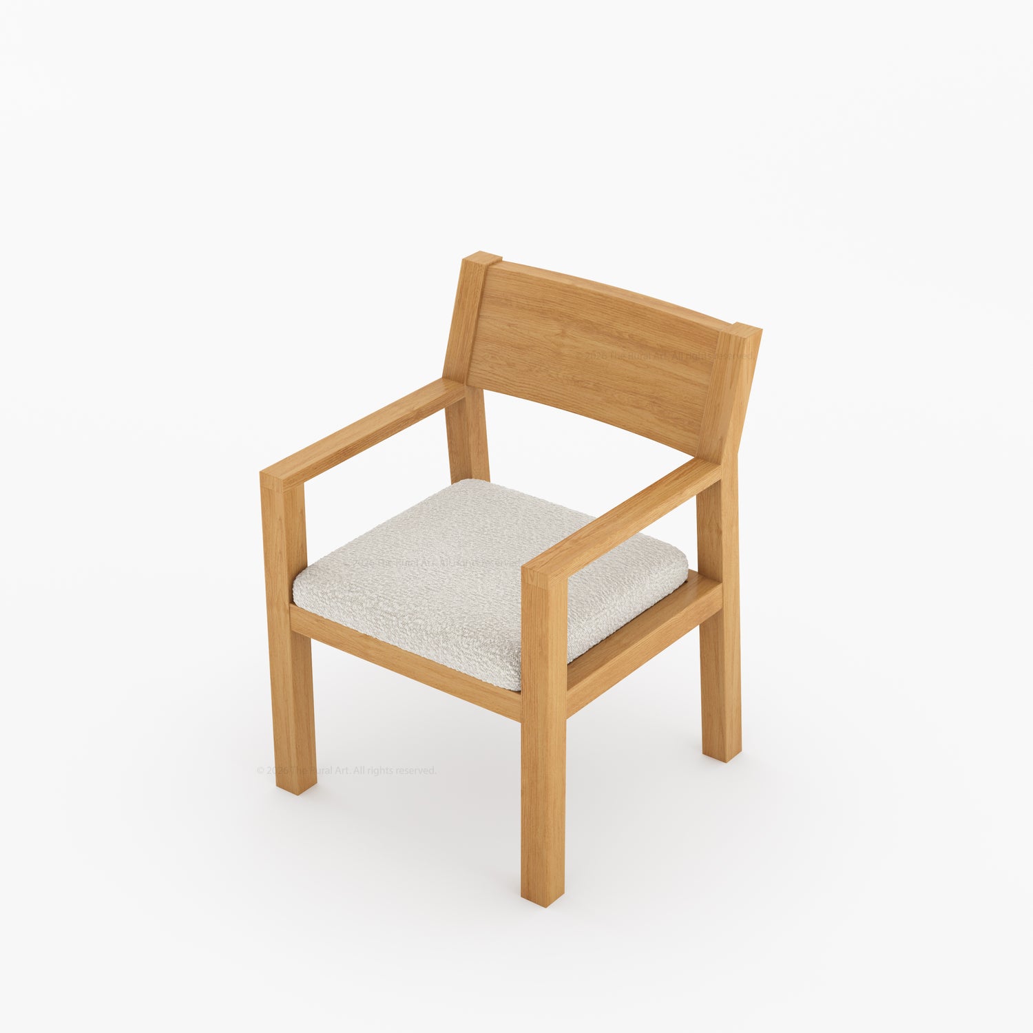 Novato Modern Solid Wood Upholstered Dining Chair