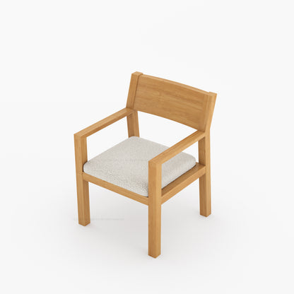 Novato Modern Solid Wood Upholstered Dining Chair