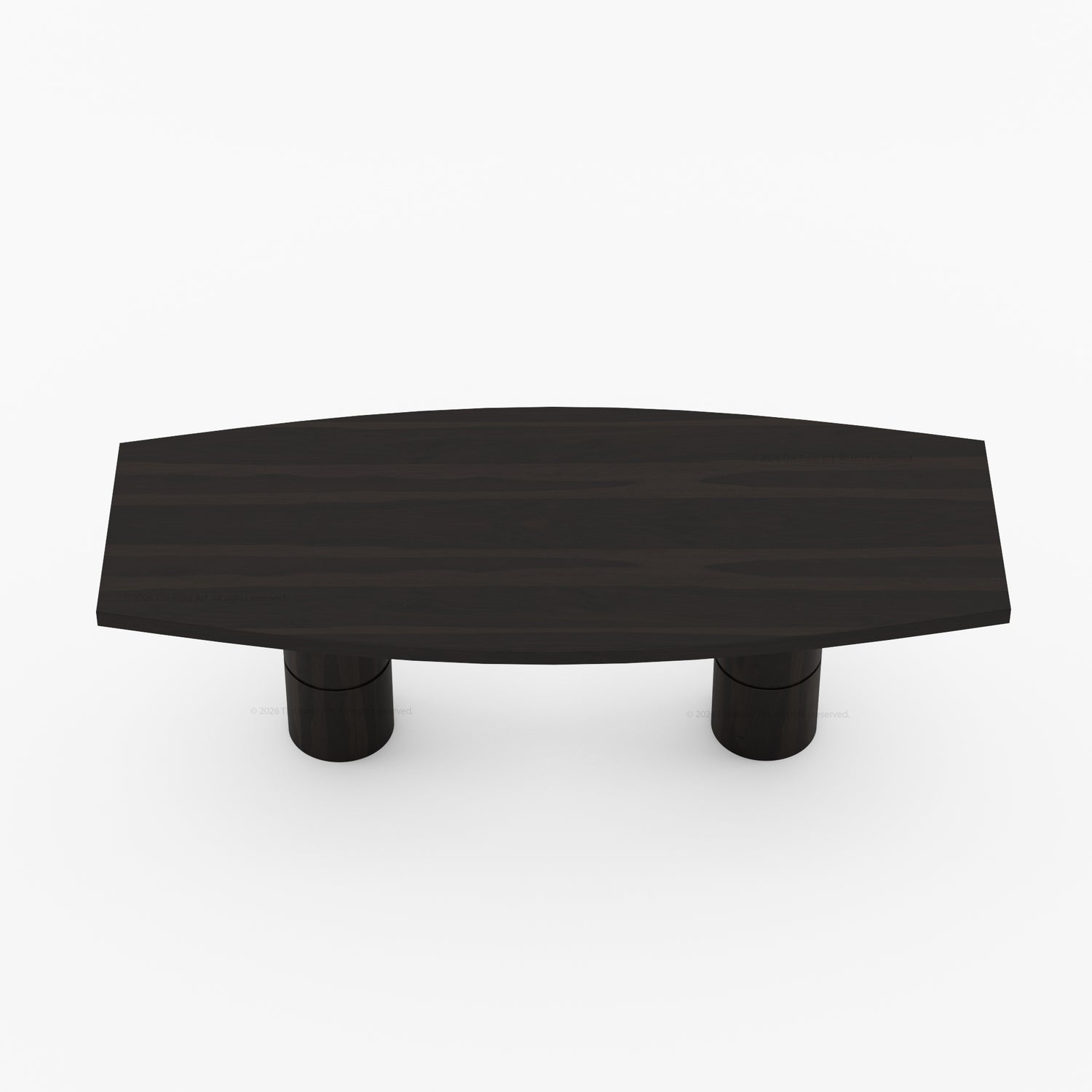 Winslow Sculpted Solid Wood Dining Table with Dual Pedestal Base