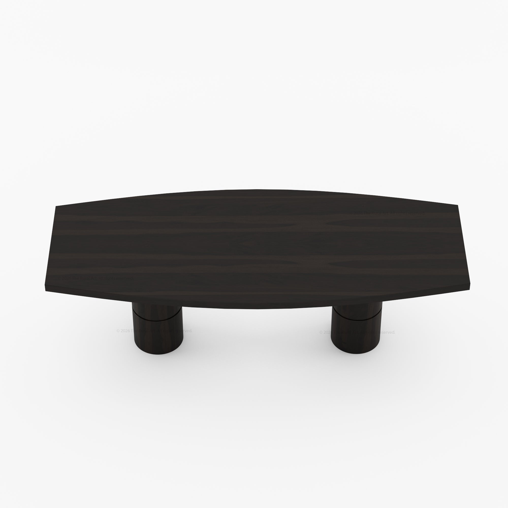 Winslow Sculpted Solid Wood Dining Table with Dual Pedestal Base