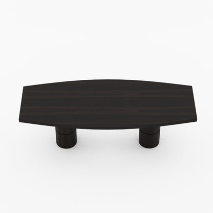 Winslow Sculpted Solid Wood Dining Table with Dual Pedestal Base