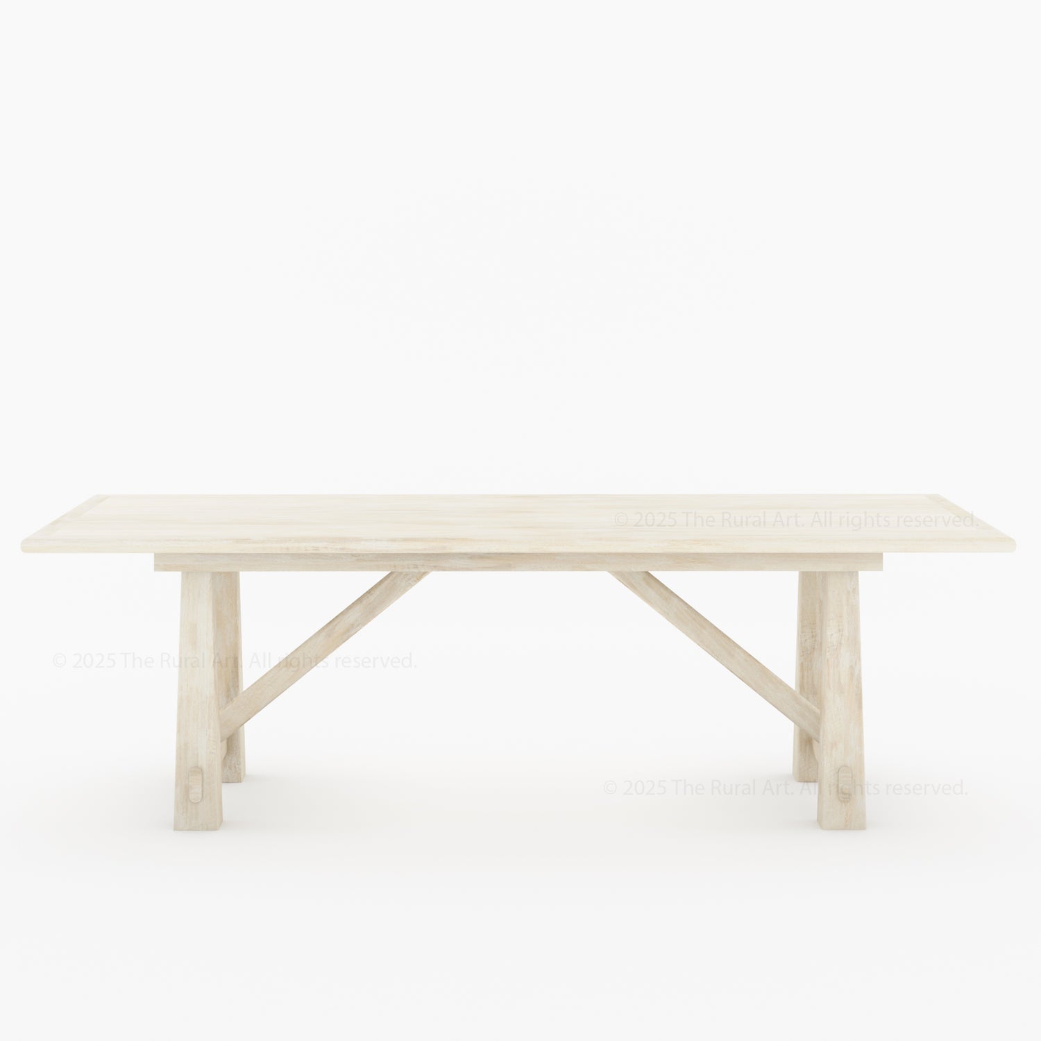 Shelbyville Solid Wood Farmhouse Dining Table with Trestle Base