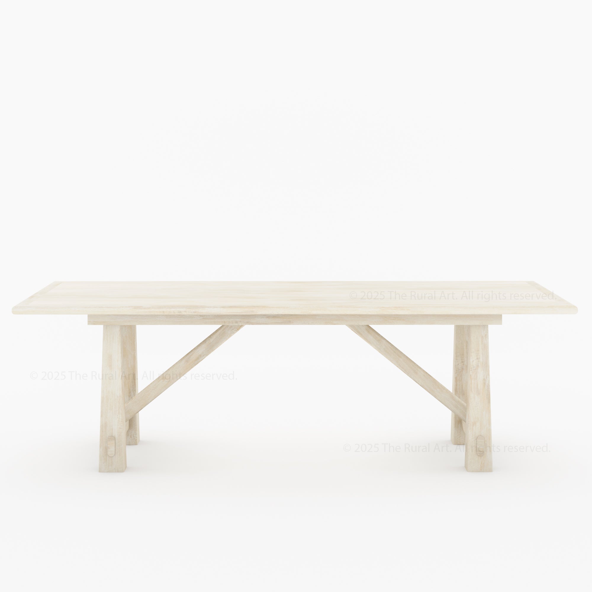 Shelbyville Solid Wood Farmhouse Dining Table with Trestle Base
