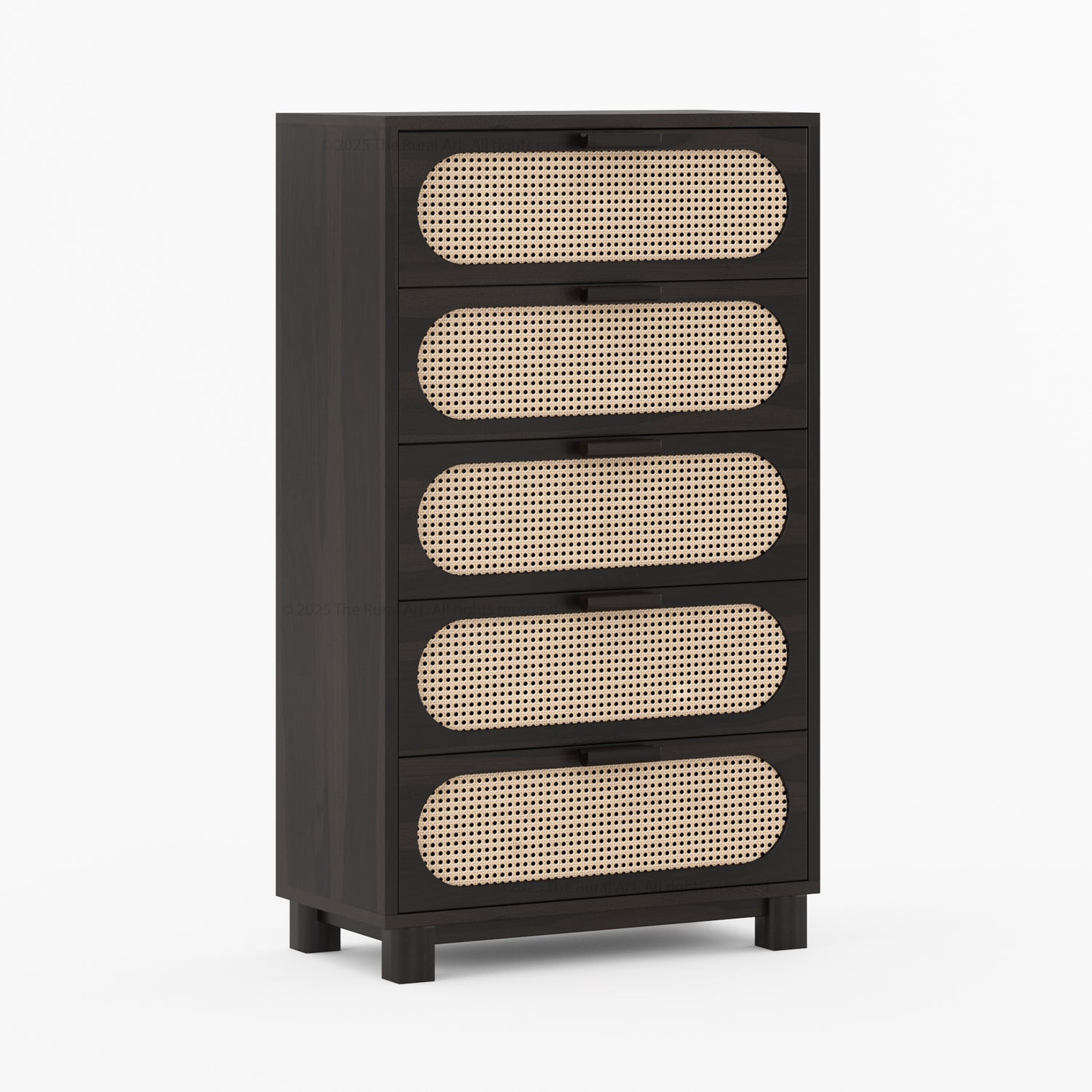 Davis Solid Wood Dresser with Woven Cane Details