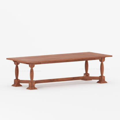 Monterey Turned-Leg Solid Wood Rectangle Dining Table