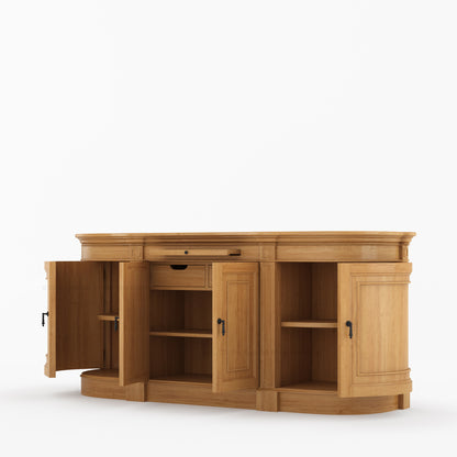 Goldfield Solid Wood Curved Sideboard Buffet Storage for Dining Room