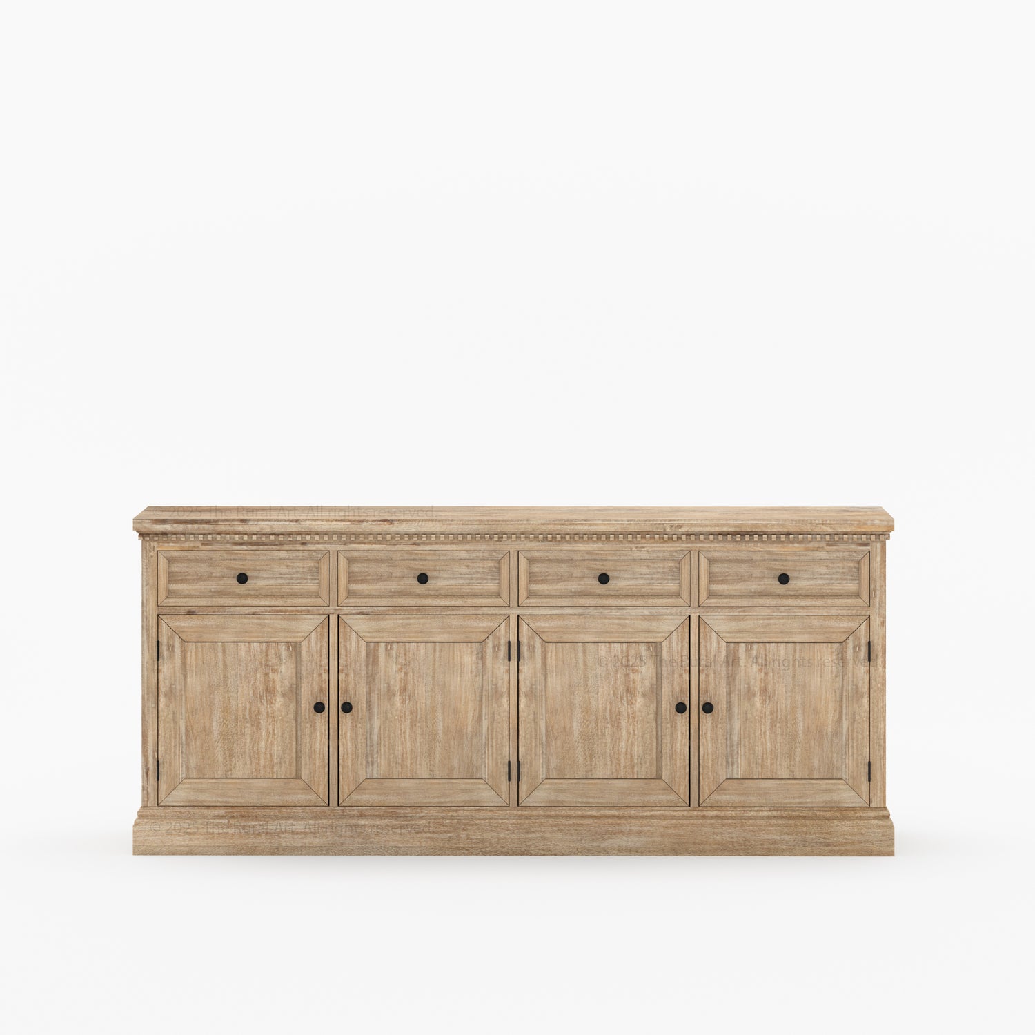 Crossett Solid Wood Sideboard Buffet in Weathered Drift Finish
