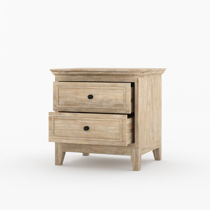 Anniston Solid Wood Nightstand with 2 Drawers