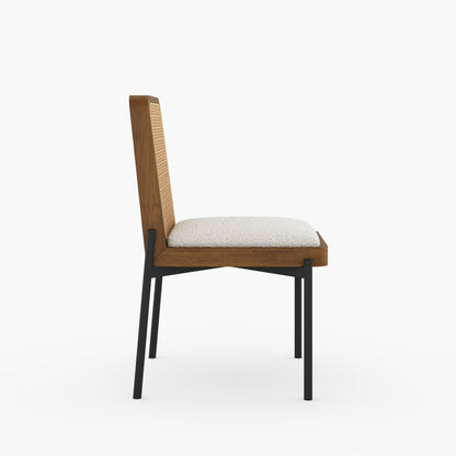 Ozark Modern Cane &amp; Metal Accent Dining Chair