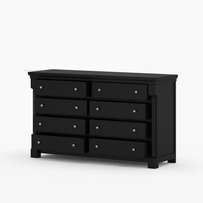 Verona Estate Solid Wood Dresser with 8-Drawer Storage Chest