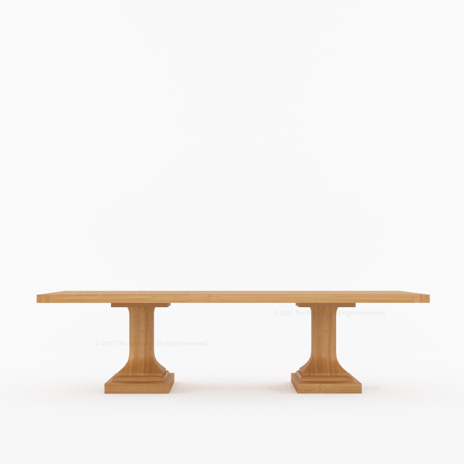 Medina Dining Table Set for 4, 6, 8 and 10 | Solid Wood Pedestal Table &amp; Upholstered Chairs
