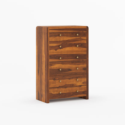 Garland Solid Wood Tall Dresser 6 Drawer Chest with Rounded Edges