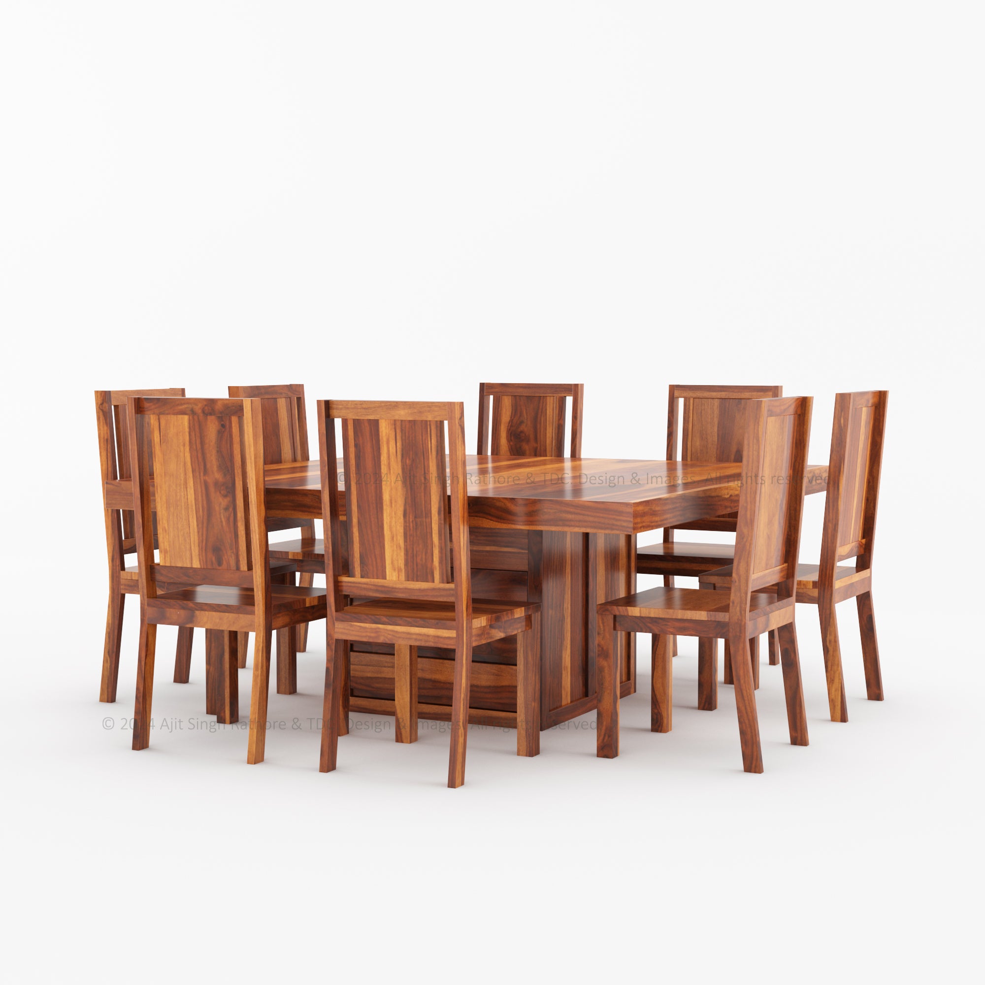 Arcadia Solid Wood Dining Table With Storage