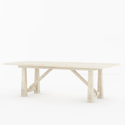 Shelbyville Solid Wood Farmhouse Dining Table &amp; Slatted-Back Chair Set