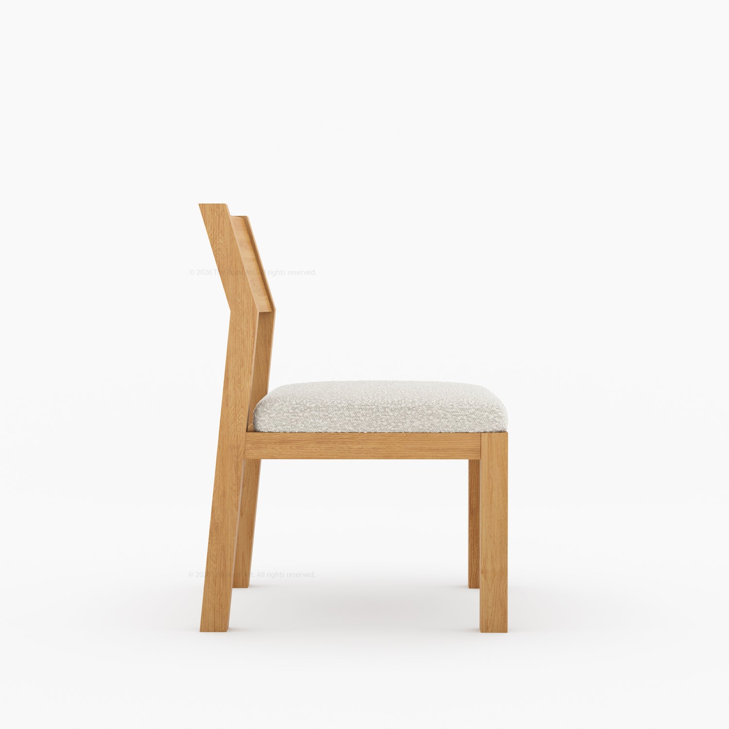 Novato Modern Solid Wood Upholstered Dining Chair