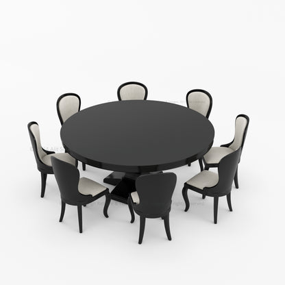 Nottingham Single Pedestal Round Dining Table With Apron