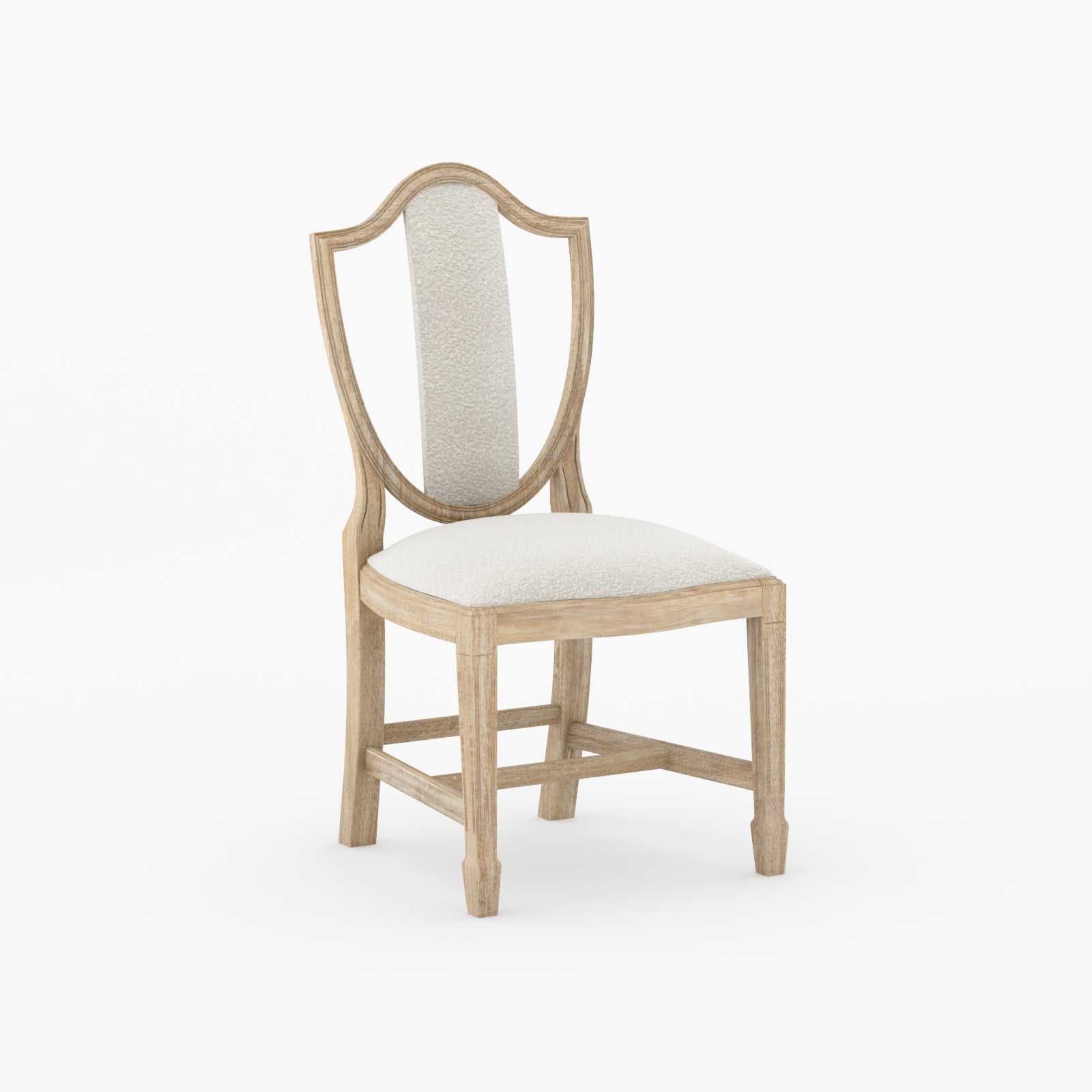 Bisbee Solid Wood Upholstered Dining Chair with Sculpted Open Back