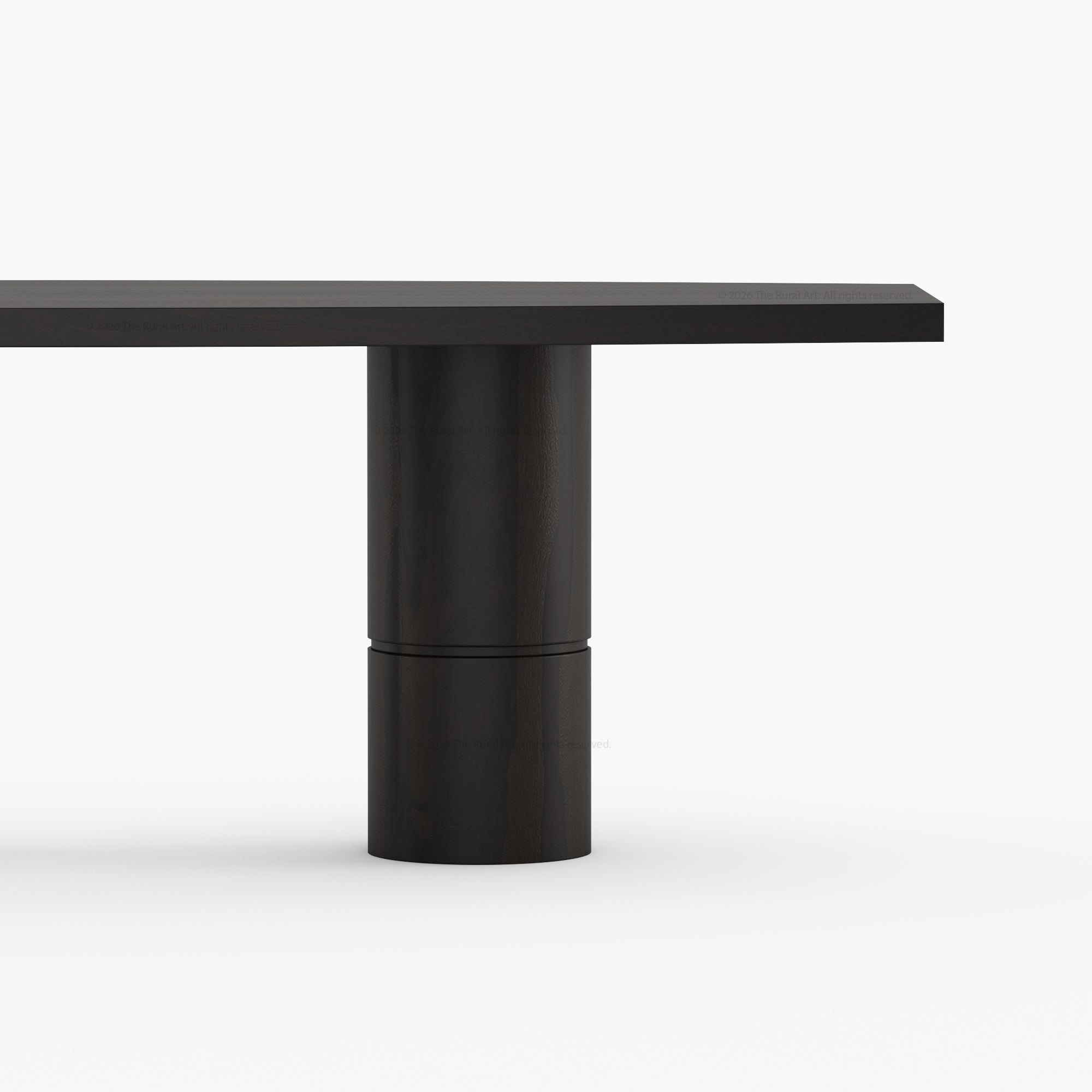 Winslow Sculpted Solid Wood Dining Table with Dual Pedestal Base