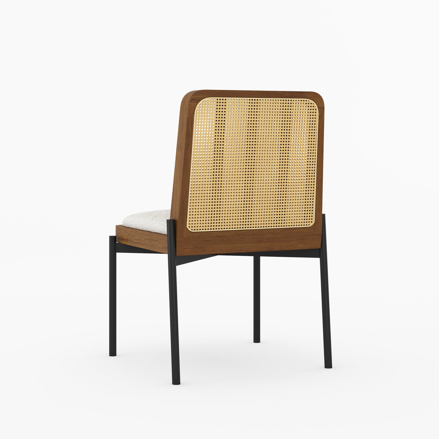 Ozark Modern Cane &amp; Metal Accent Dining Chair